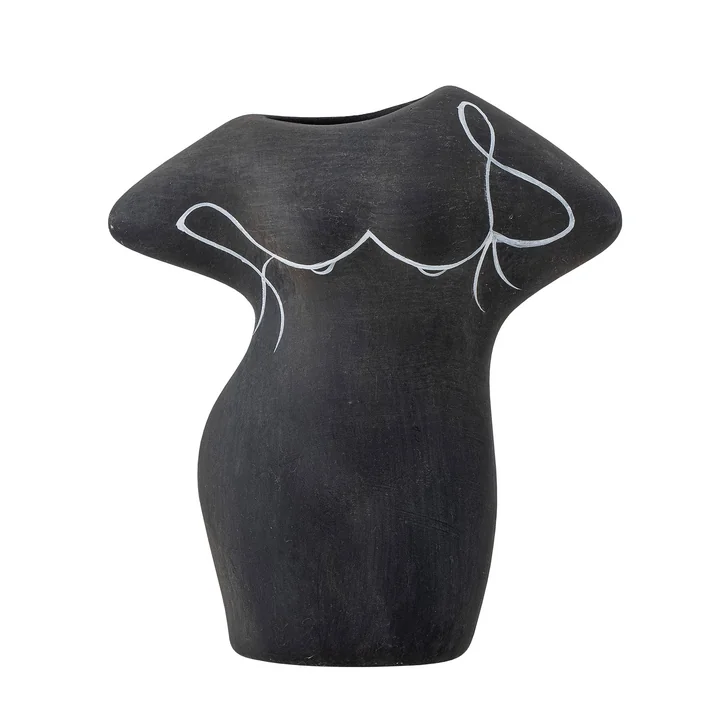 Bloomingville - Lulu decoratieve vaas, h 16 cm, zwart