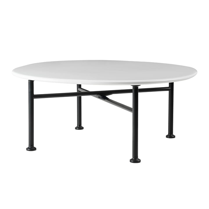 Carmel Outdoor lounge tafel van Gubi in de uitvoering black semi matt / clam white
