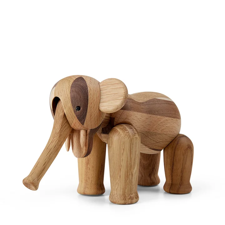 Elephant Reworked Anniversary Mini van Kay Bojesen in de versie van gemengd hout