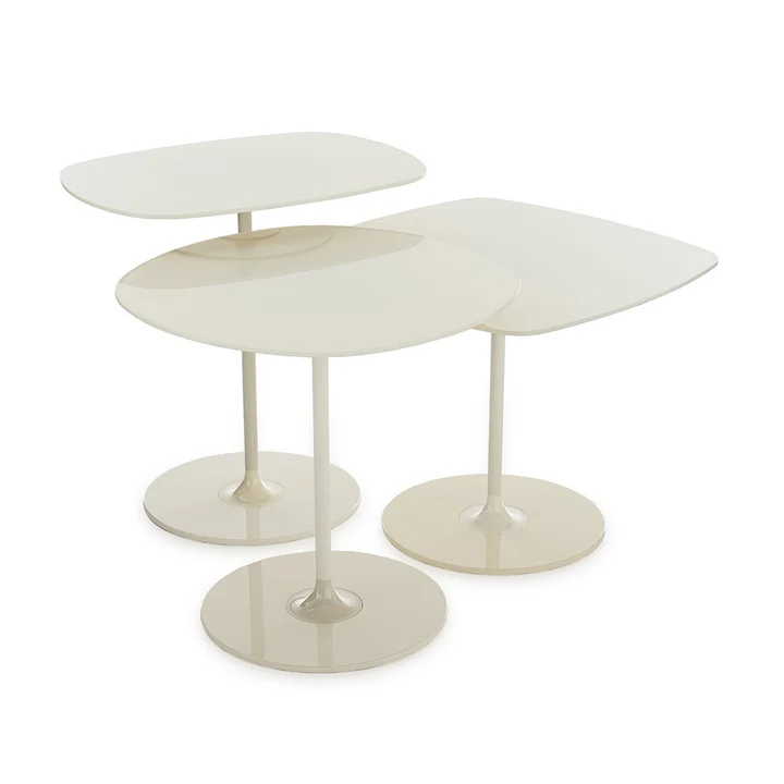 Kartell - Thierry Trio bijzettafel, wit (set van 3)