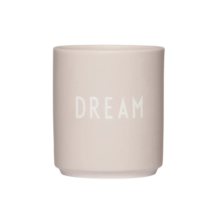 AJ Favourite Porseleinen mok van Design Letters in de uitvoering Dream / pastel beige