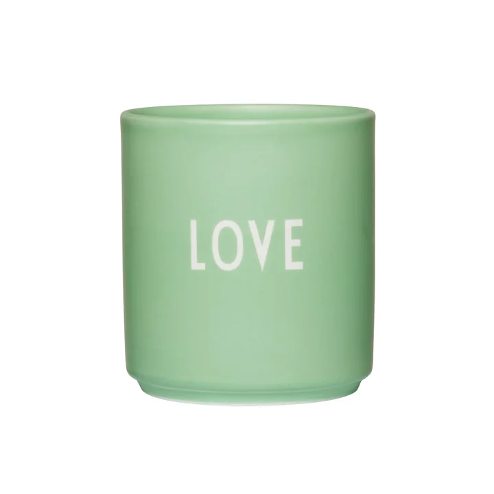 AJ Favourite Porseleinen mok van Design Letters Love in de versie / green bliss