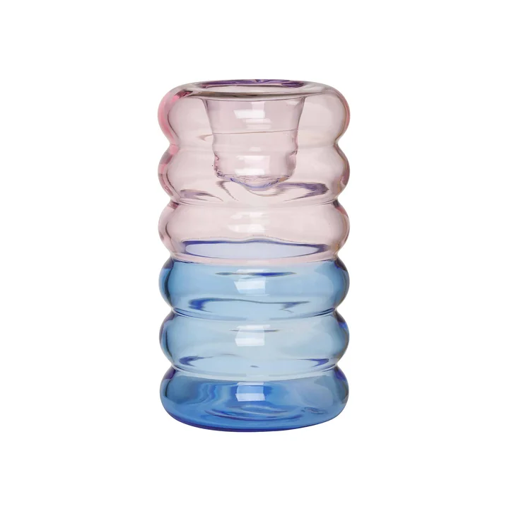 Hoop Kandelaar van Design Letters in het design roze/blauw