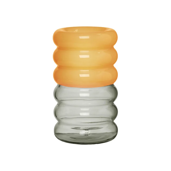 Hoop Kandelaar van Design Letters in de uitvoering smoke / melkgeel