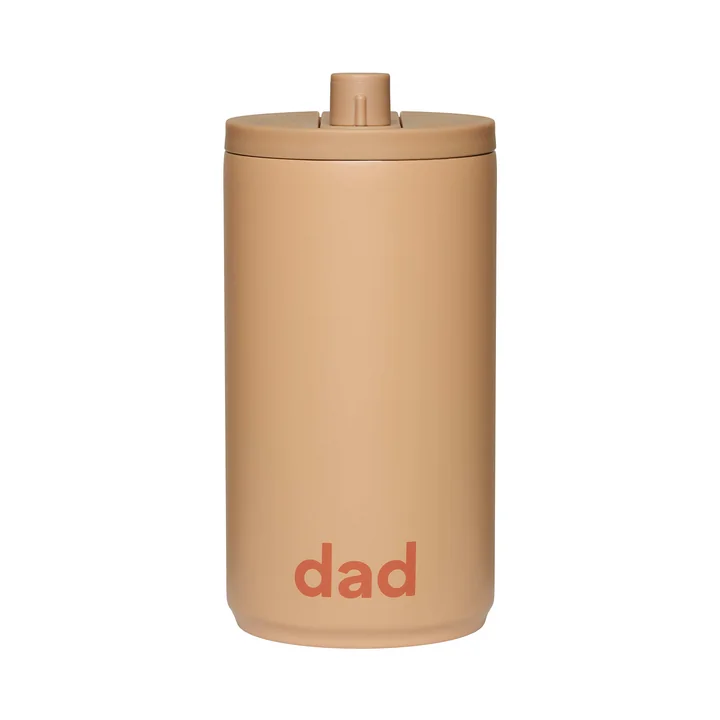 Travel Mok van Design Letters in de versie Mom en Dad / beige