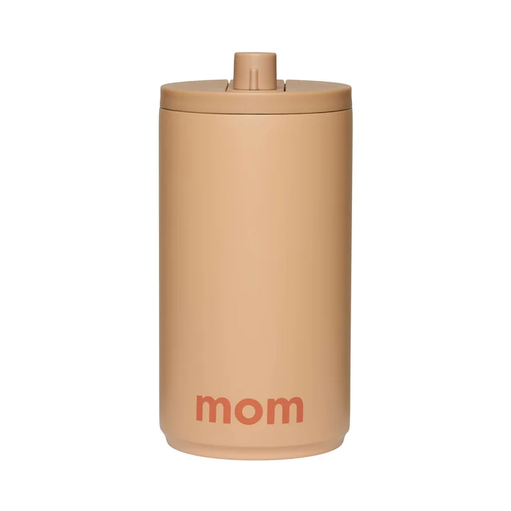 Travel Mok van Design Letters in de versie Mom en Dad / beige