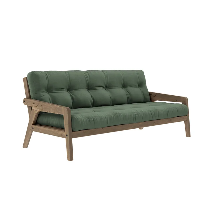 Grab Bank van Karup Design in de uitvoering pine carob brown / olive green (756)