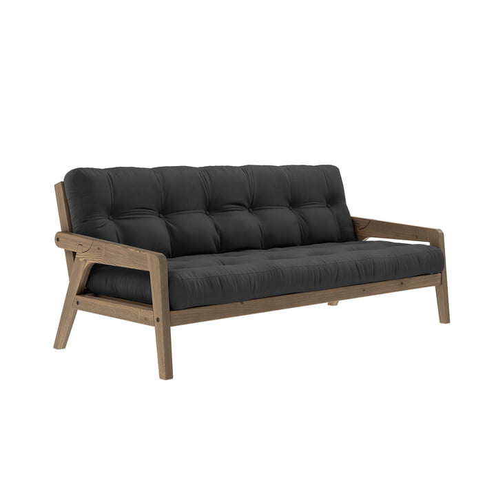 Grab Sofa van Karup Design in de uitvoering pine carob brown / dark grey (734)