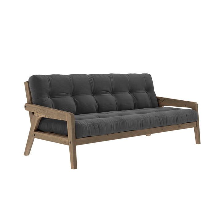Grab Sofa van Karup Design in de uitvoering grenen johannesbroodbruin / antraciet (511)