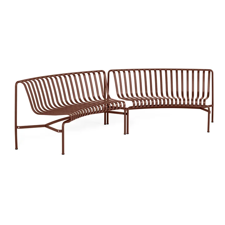 HAY Palissade Park Dining Bench -, In / In (set van 2), iron red