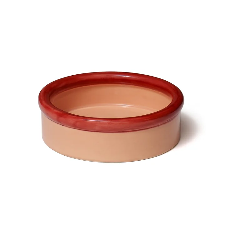 NINE - ROD Schaal, Ø x H 23,3 x 7 cm, rood / koraal