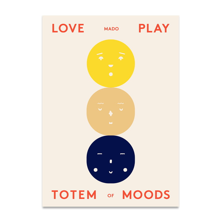 Totem of Moods Poster, 50 x 70 cm van Paper Collective