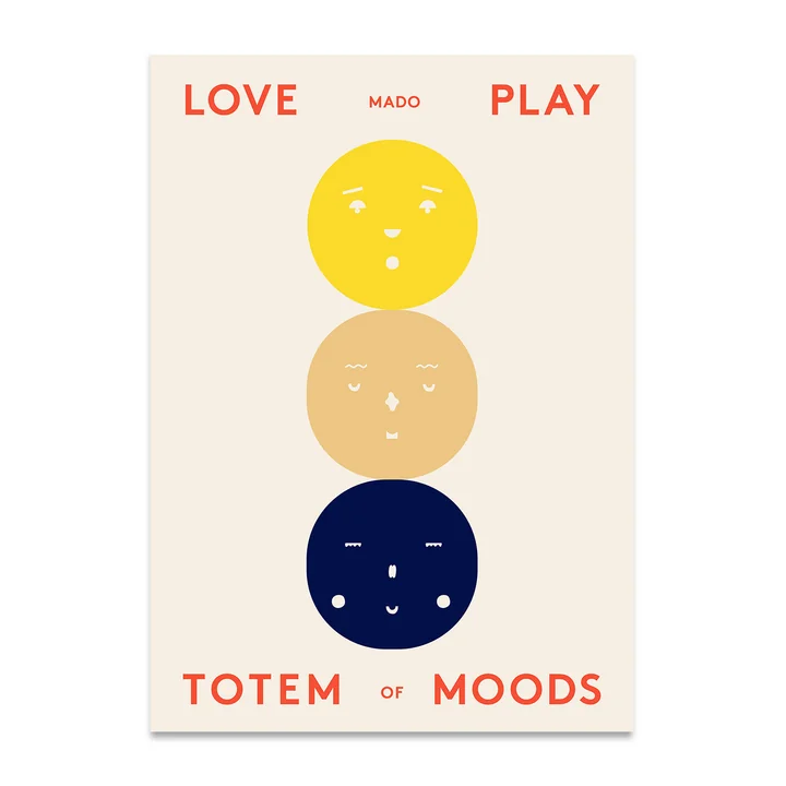 Totem of Moods Poster, 50 x 70 cm van Paper Collective