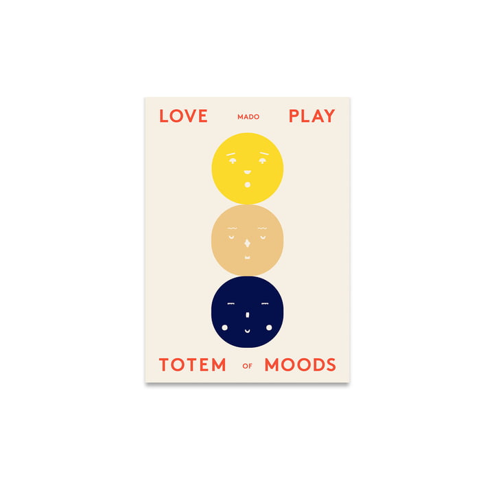 Totem of Moods Poster, 30 x 40 cm van Paper Collective
