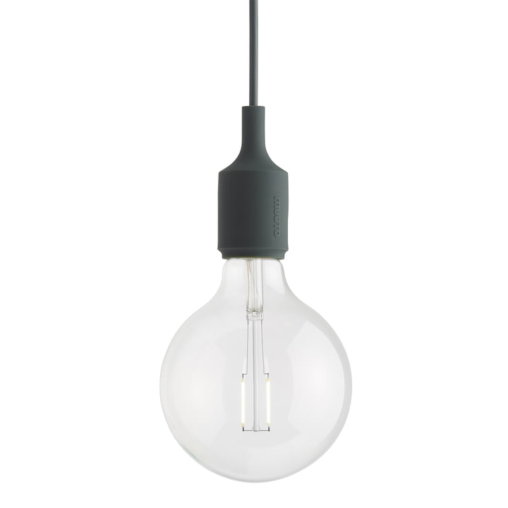 Socket E27 LED hanglamp van Muuto in de kleur donkergroen
