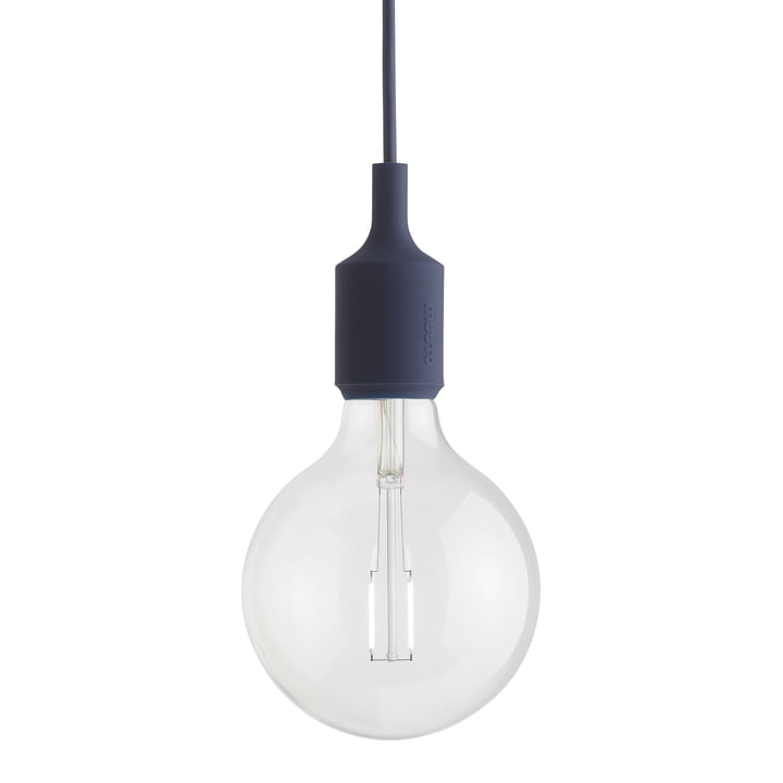 Socket E27 LED hanglamp van Muuto in de kleur middernachtblauw