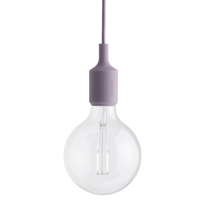 Socket E27 LED hanglamp van Muuto in de kleur dusty lilac