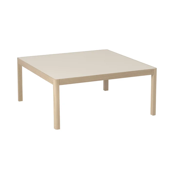 Muuto - Workshop Salontafel L 86cm, grijs linoleum, LxBxH 86x86x38cm