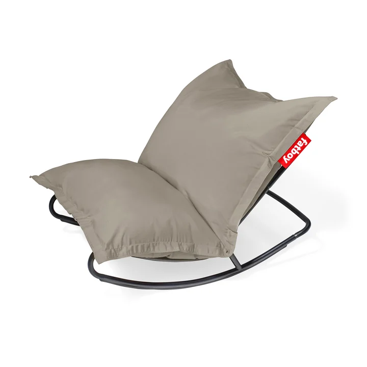 Fatboy - Speciale aanbieding set: Rock 'n' Roll Lounge Chair, zwart + Original Outdoor Zitzak, grijs taupe