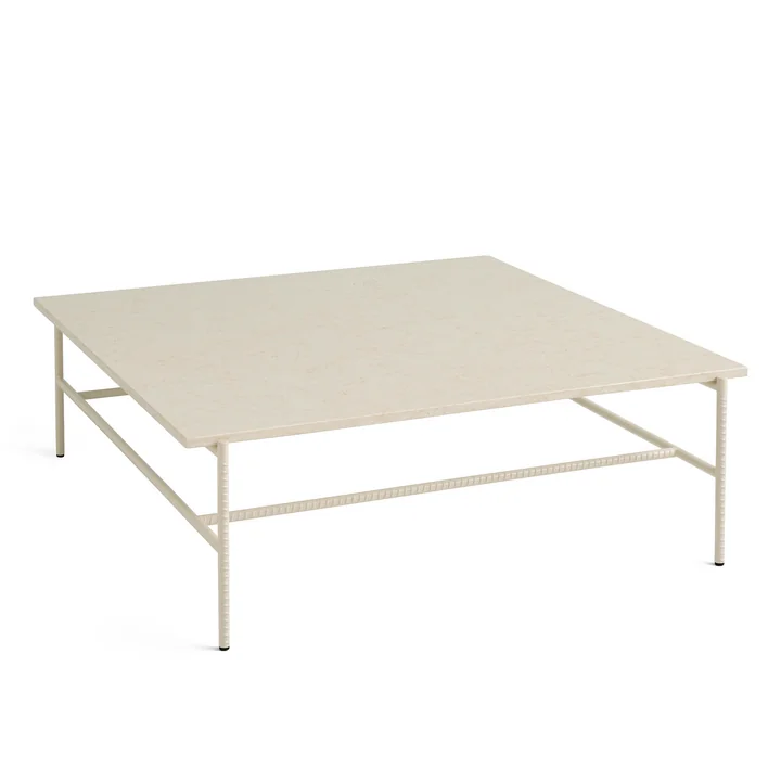 HAY - Rebar Salontafel, 100 x 104 cm, marmer beige / albast