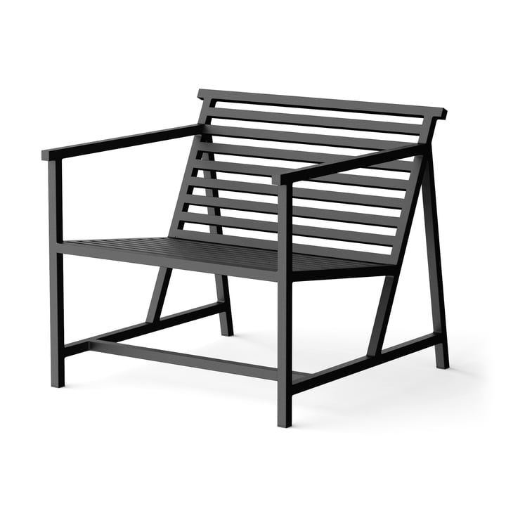 Outdoor Loungestoel, zwart (RAL 9011) van NINE