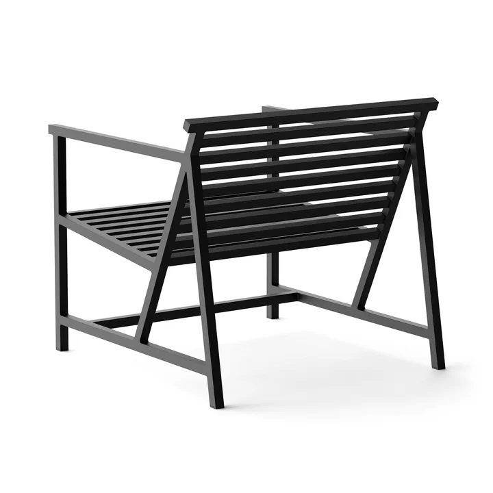 Outdoor Loungestoel, zwart (RAL 9011) van NINE
