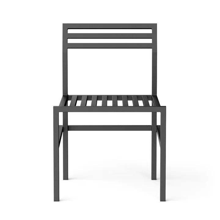 NINE - Outdoor Dining Chair, zwart RAL 9011 (set van 2)