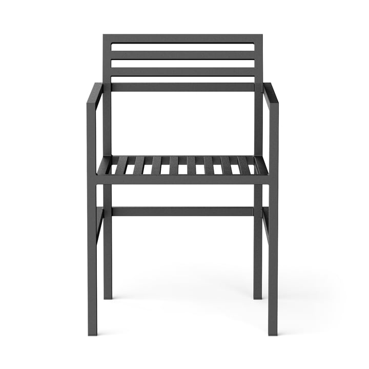 Outdoor Dining Armchair, zwart (RAL 9011) van NINE