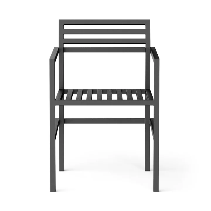 Outdoor Dining Armchair, zwart (RAL 9011) van NINE