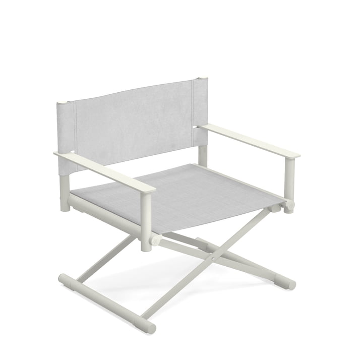 Garden Lounge Chair van Emu in de uitvoering wit / wit-grijs