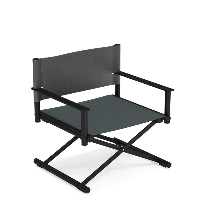 Garden Lounge Chair van Emu in de uitvoering zwart / stone grey