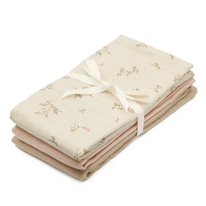 Cam Cam Copenhagen - Mull doek set, ashley / coral / latte (set van 3)