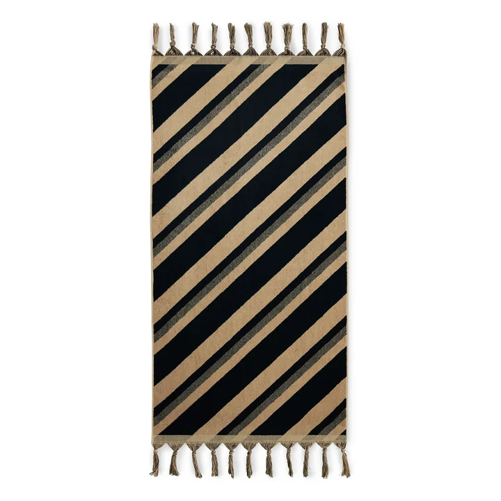 1965 Badhanddoek, 70 x 140 cm, beige / zwart van HKliving