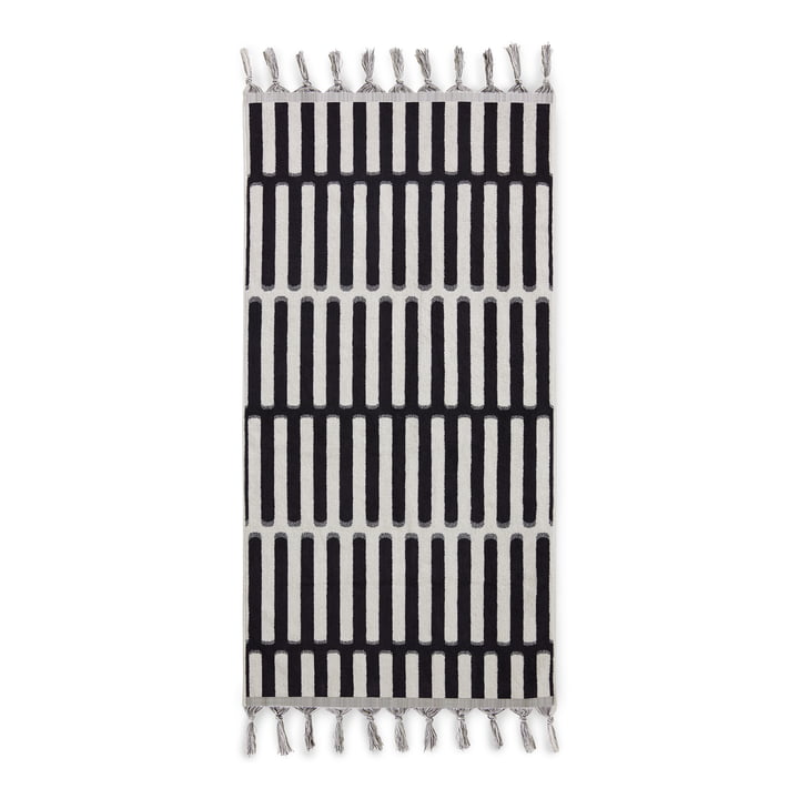 1965 Badhanddoek, 70 x 140 cm, zwart/wit van HKliving