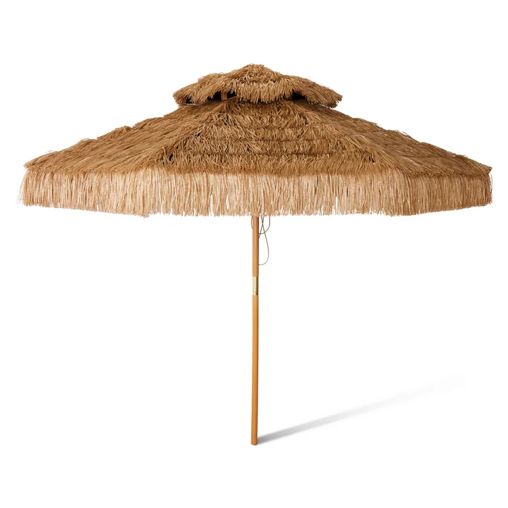 Raffia Patioparasol, Ø 300 cm, bruin van HKliving