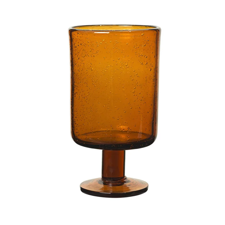 Oli Wijnglas, gerecycled amber van Ferm Living