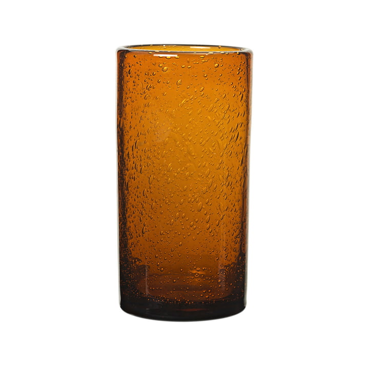 Oli Waterglas, H 12 cm, gerecycled amber van ferm Living