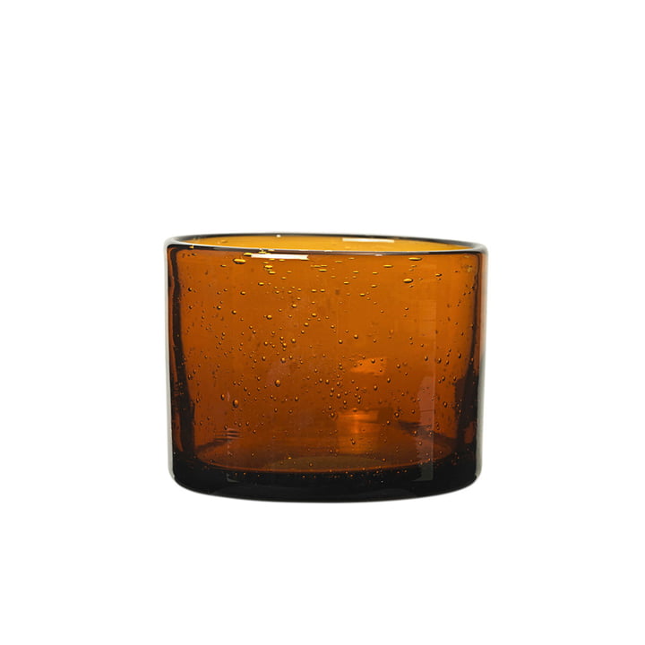 Oli Waterglas, H 6 cm, gerecycled amber van ferm Living