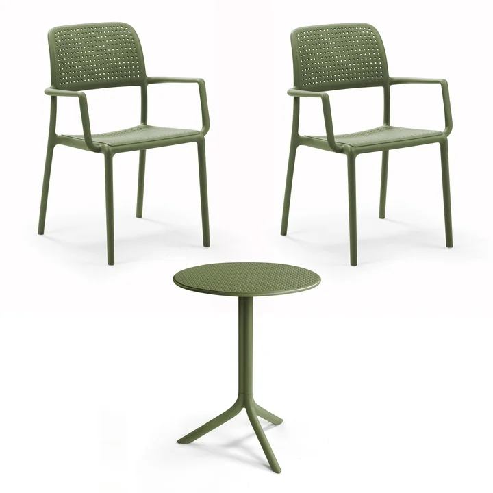 Nardi - Bora fauteuil (2x) + Step tafel, agave