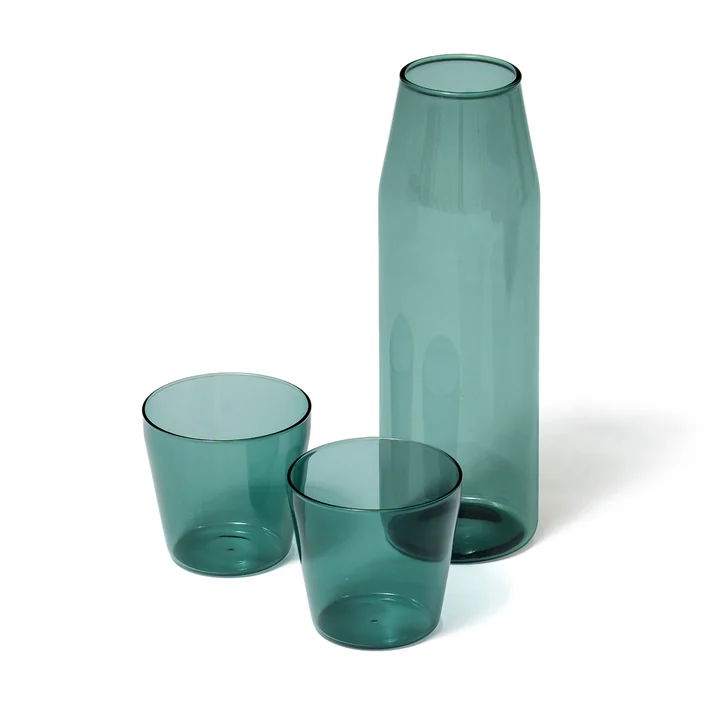 Milk Set karaf + drinkglas (set van 2), aqua by NINE