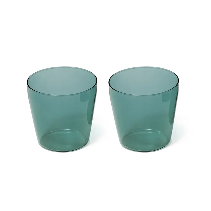 Milk Drinkglas, aqua (set van 2) van NINE