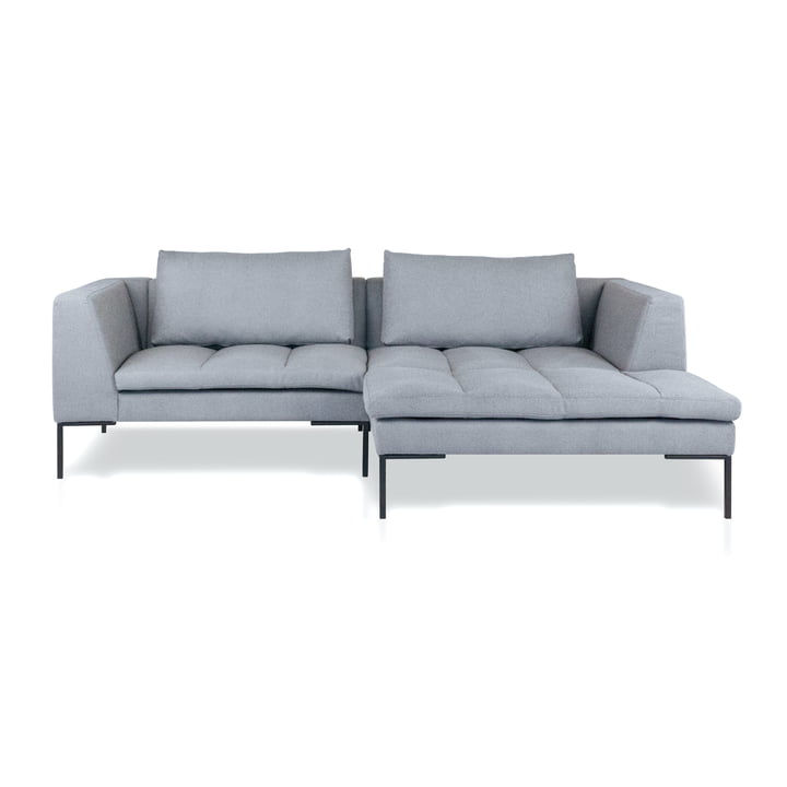Rikke Sofa, Chaise R, 246 x 170 cm, lichtgrijs (Enna Soft Grey 1062) van Nuuck