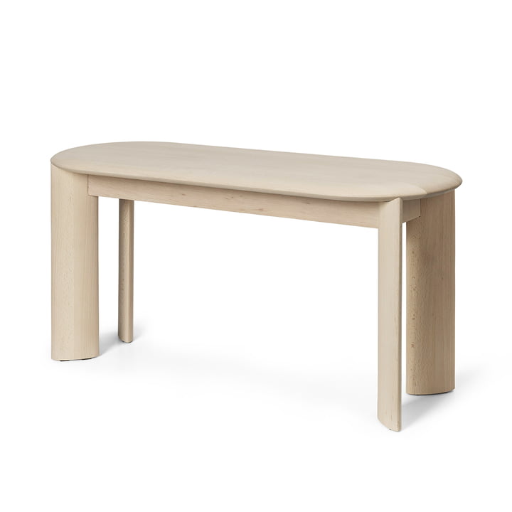 ferm Living - Bevel Bank, 90 x 35 cm, beuk wit geolied