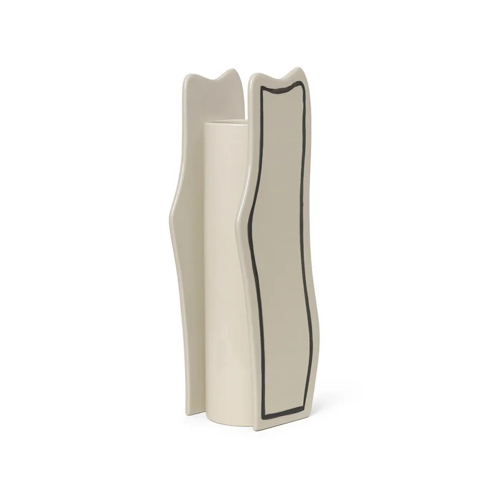 Paste Vaas Slim van Ferm Living in de kleur gebroken wit