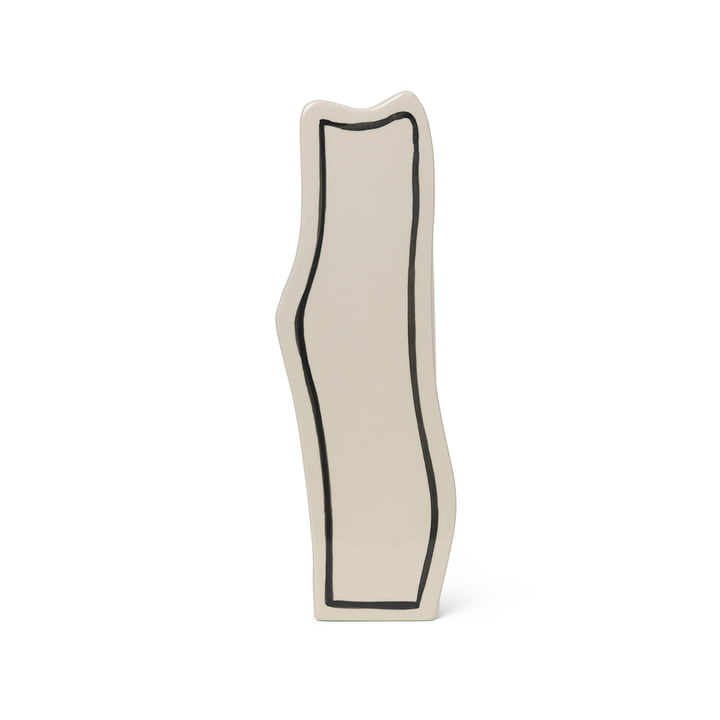Paste Vaas Slim van Ferm Living in de kleur gebroken wit