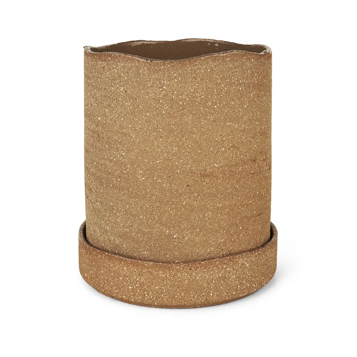 Ferm Living - Uneru Pot, h 19 x Ø 16 cm, bruin