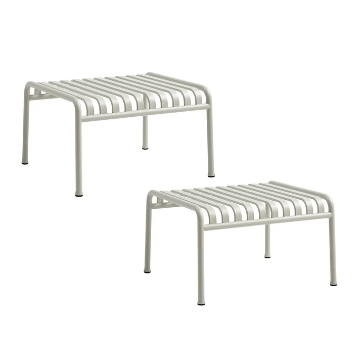 HAY - Palissade Voetenbank, lichtgrijs (set van 2)