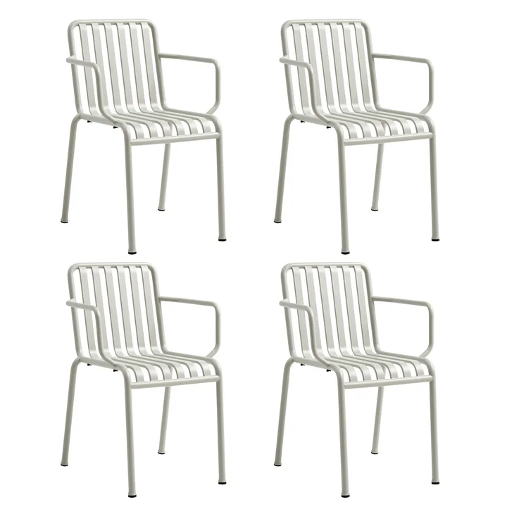 HAY - Palissade Fauteuil, lichtgrijs (set van 4)