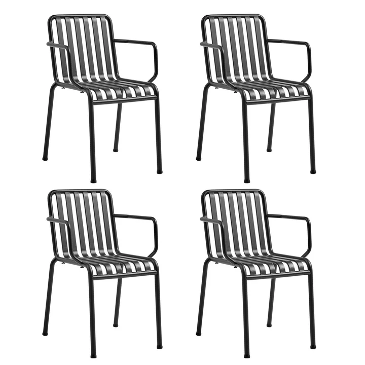 HAY - Palissade Fauteuil, antraciet (set van 4)