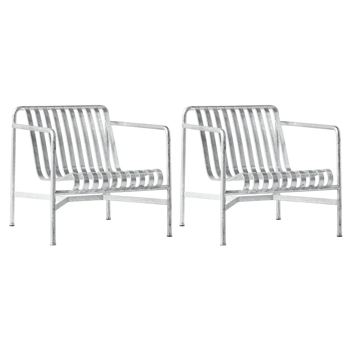 HAY - Palissade Lounge Chair low, thermisch verzinkt (set van 2)